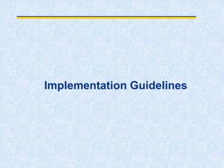 Implementation Guidelines
 