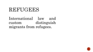 Accepted by other states as per international
norms. They are kept in or housed in refugee
camps until they can return hom...
