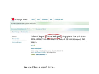 We use this as a search term …
 