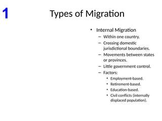 Migration for the urban economics, models | PPTX
