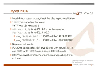 Migration Concepts For Enterprise PHP Applications