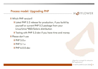 Migration Concepts For Enterprise PHP Applications