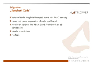 Migration Concepts For Enterprise PHP Applications