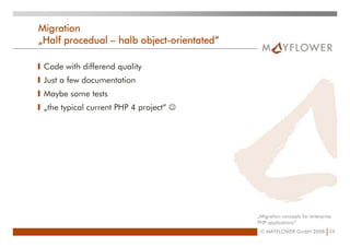 Migration Concepts For Enterprise PHP Applications