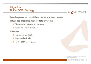 Migration Concepts For Enterprise PHP Applications