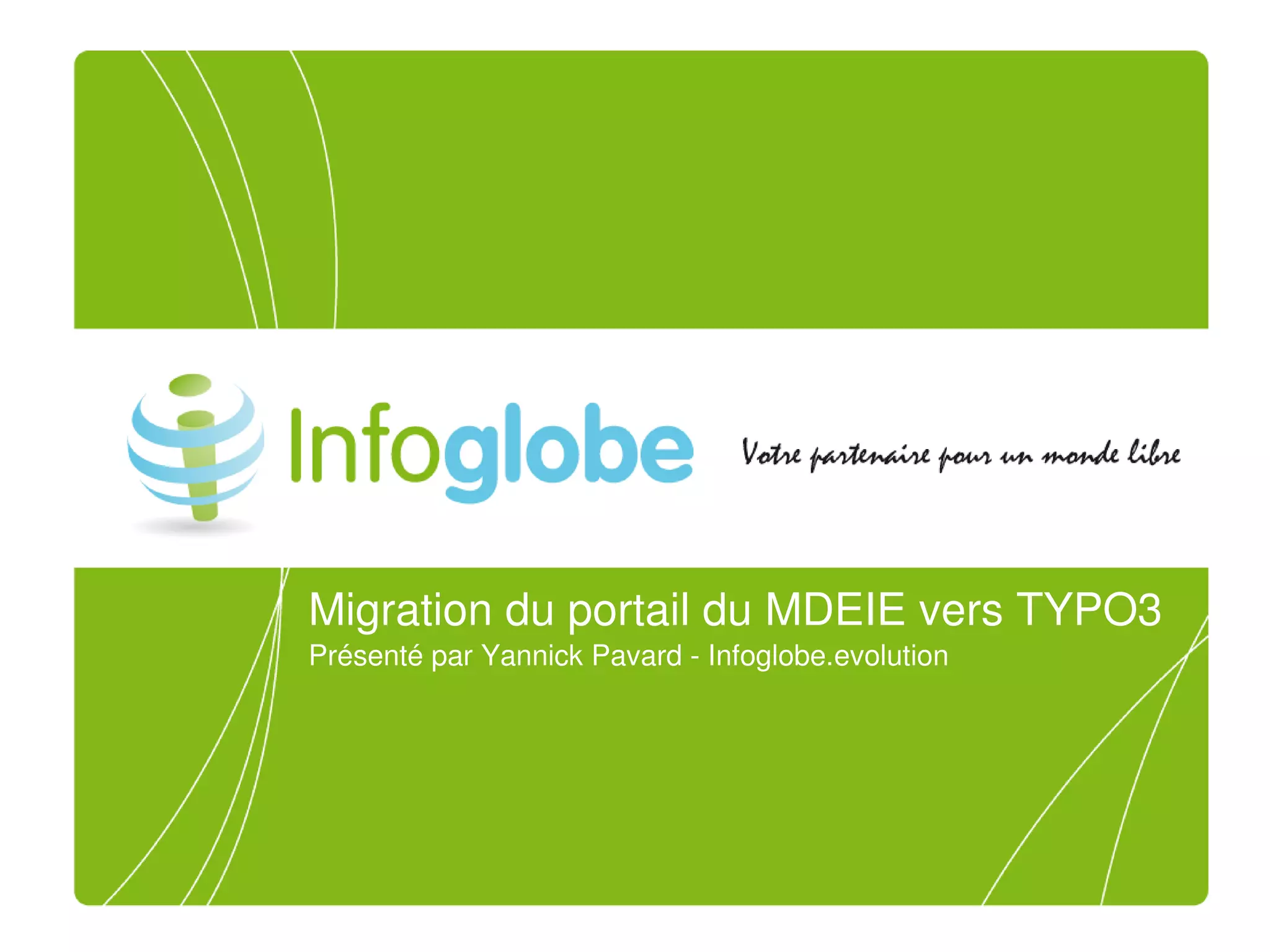 Migration du site du MDEIE vers le CMS TYPO3