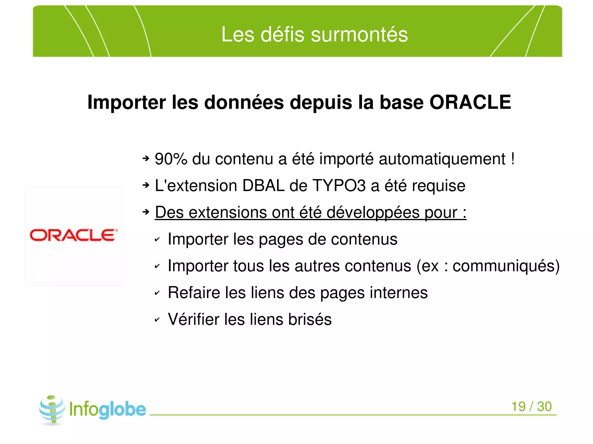 Migration du site du MDEIE vers le CMS TYPO3