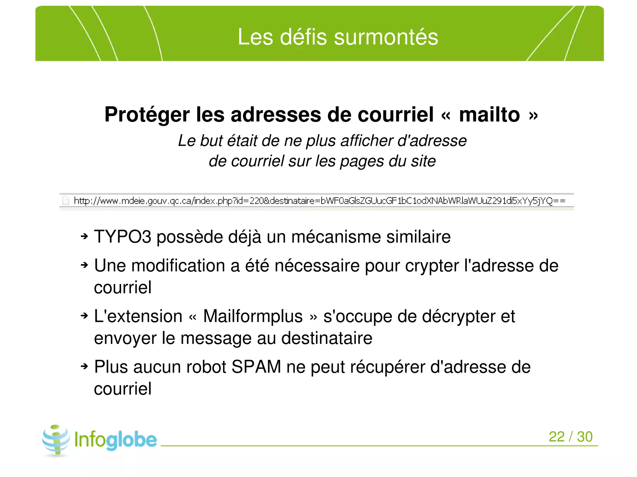 Migration du site du MDEIE vers le CMS TYPO3