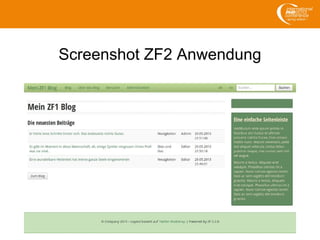 Screenshot ZF2 Anwendung
 