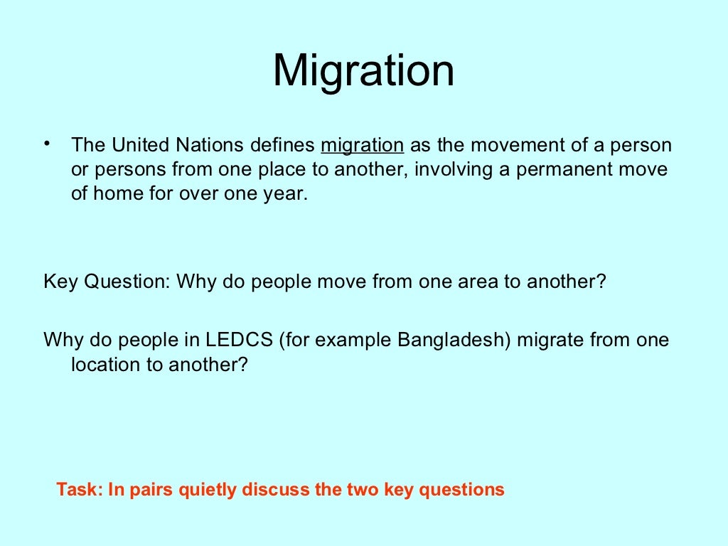 Migration And Push Pull Factors