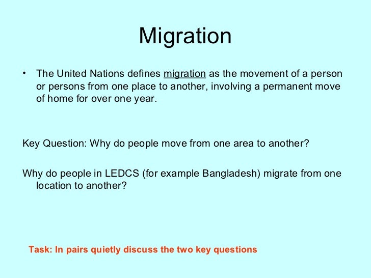 Migration And Push Pull Factors
