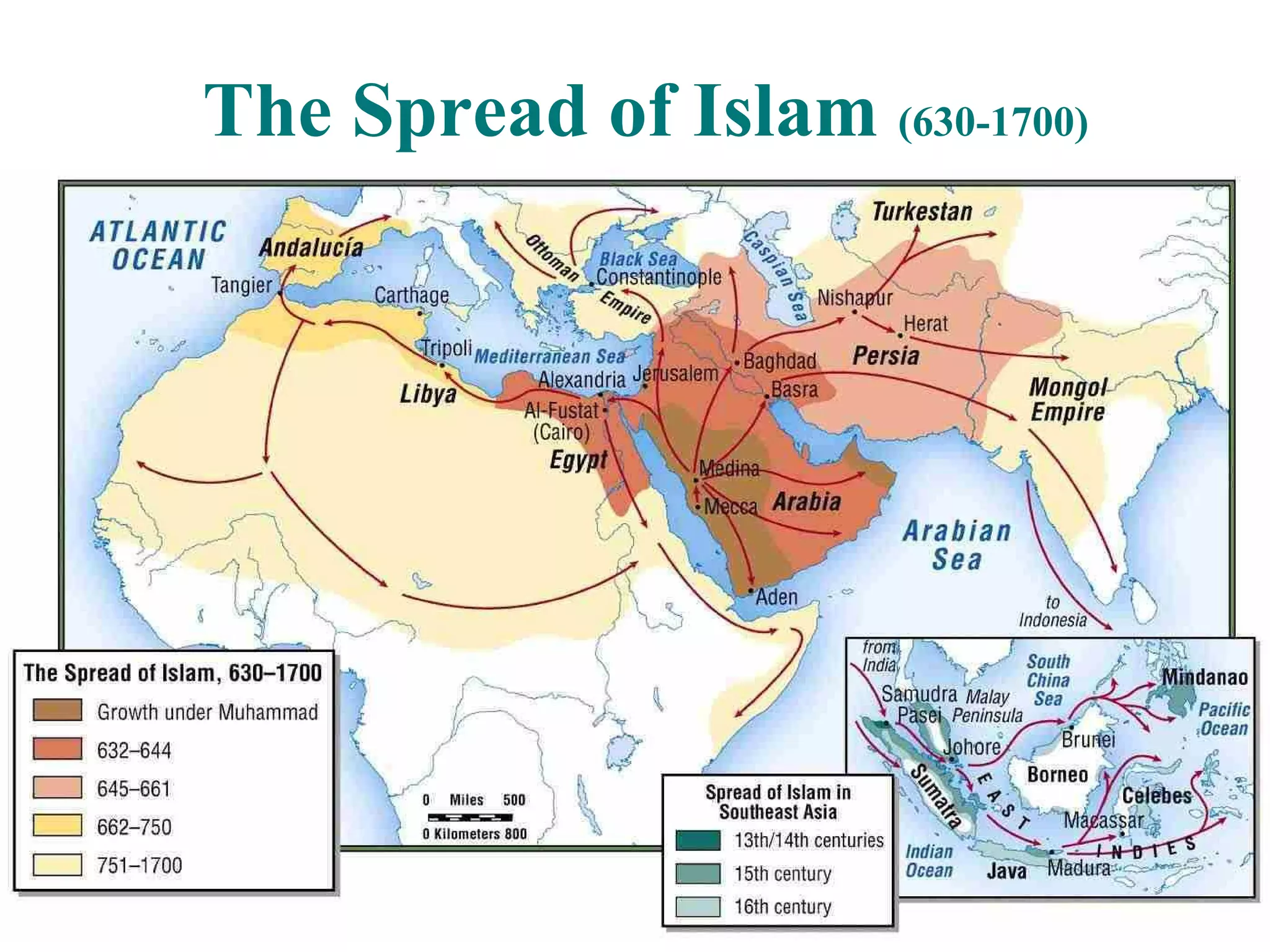 The Spread of Islam  (630-1700) 