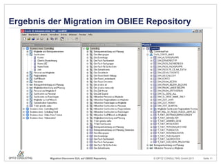 Ergebnis der Migration im OBIEE Repository