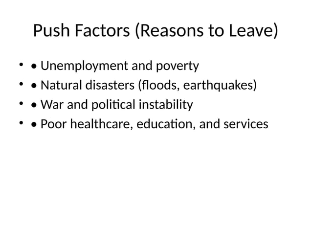 Migration Causes Consequences Presentation Pptx