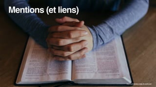 PHOTO BY PATRICK FORE ON UNSPLASH
Mentions (et liens)
 