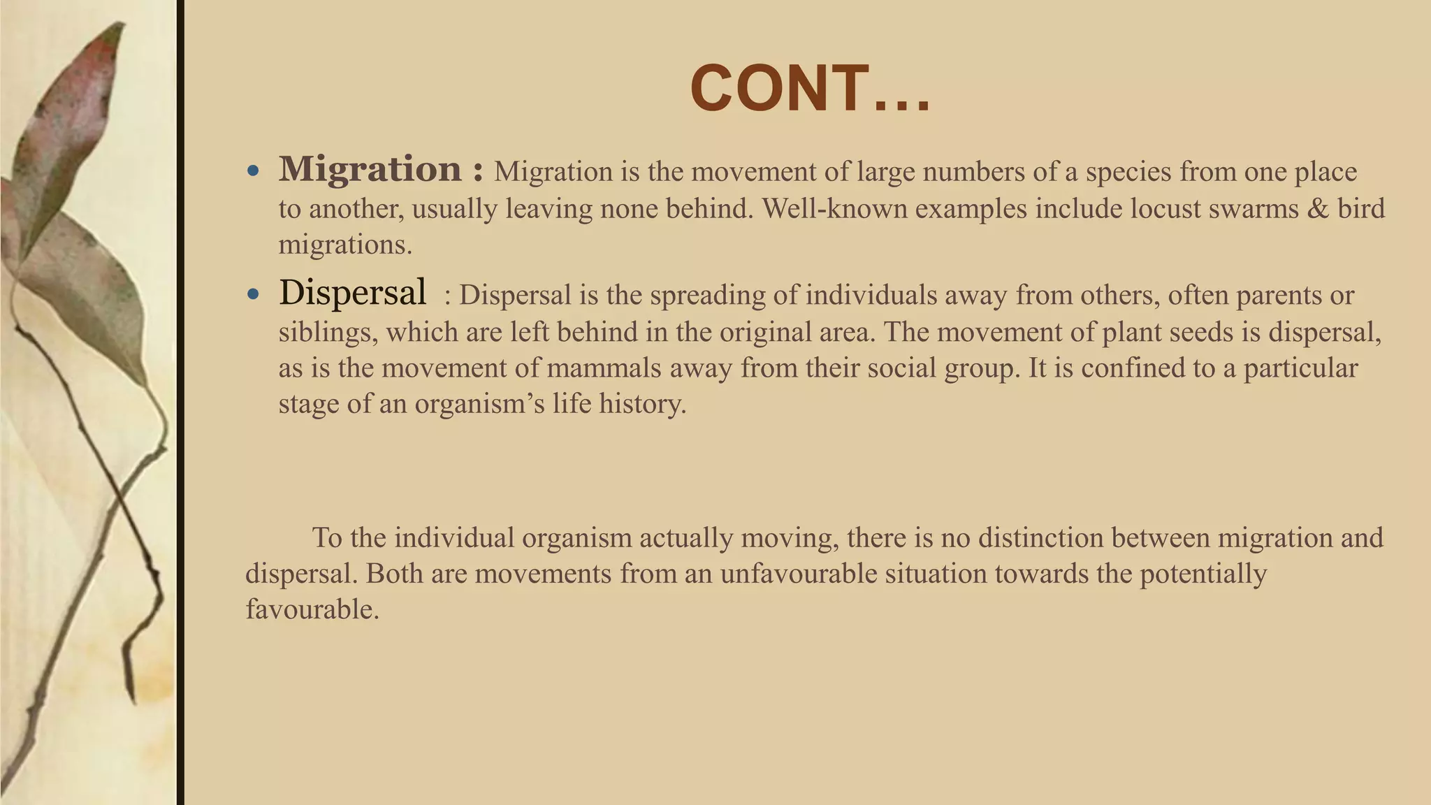 Migration, dispersal | PPTX