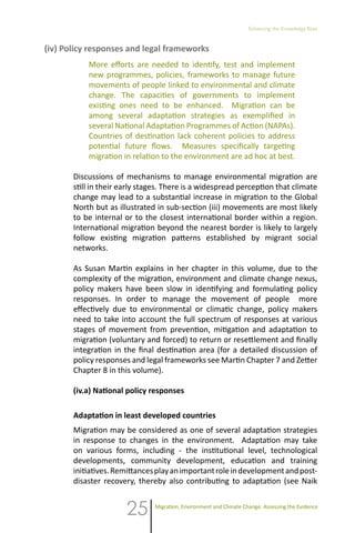 Migration environment and climate change | PDF