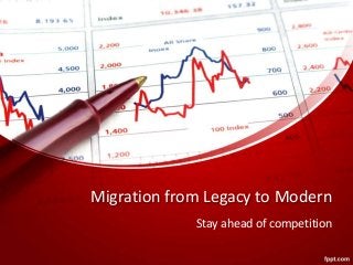 Migration from Legacy to Modern
Stay ahead of competition
 
