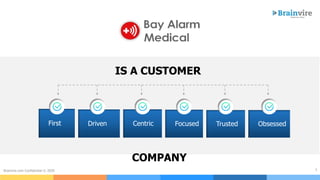 3Brainvire.com Confidential © 2020
IS A CUSTOMER
First Driven Centric Focused Trusted Obsessed
COMPANY
 