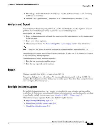 CISCO ACS 5.6 Migration Guide | PDF