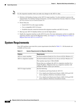 CISCO ACS 5.6 Migration Guide | PDF