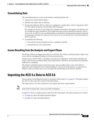 CISCO ACS 5.6 Migration Guide | PDF