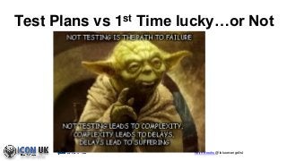Keith Brooks @lotusevangelist
Test Plans vs 1st Time lucky…or Not
 