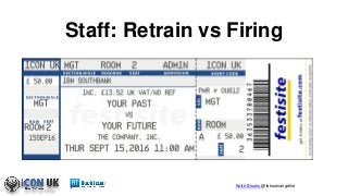 Keith Brooks @lotusevangelist
Staff: Retrain vs Firing
 