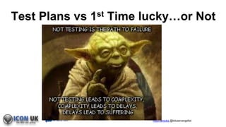Keith Brooks @lotusevangelist
Test Plans vs 1st Time lucky…or Not
 