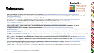 Created by:
References
 Migration of Residual Monomers From Plastics Into Food. (n.d.). Retrieved June 13, 2018, from ResearchGate website: https://www.researchgate.net/publication/321022473_Migration_of_Residual_Monomers_From_Plastics_Into_Food
 Mutsuga, M., Kawamura, Y., Sugita-Konishi, Y., Hara-Kudo, Y., Takatori, K., & Tanamoto, K. (2006). Migration of formaldehyde and acetaldehyde into mineral water in polyethylene terephthalate (PET) bottles. Food Additives & Contaminants, 23(2), 212–218.
https://doi.org/10.1080/02652030500398361
 Nerín, C. (n.d.). Harnessing the Power of CCS for Routine Screening Applications on the UNIFI Informatics Platform. 36.
 Nerin, C., Alfaro, P., Aznar, M., & Domeño, C. (2013). The challenge of identifying non-intentionally added substances from food packaging materials: A review. Analytica Chimica Acta, 775, 14–24. https://doi.org/10.1016/j.aca.2013.02.028
 Nguyen, P. M., Goujon, A., Sauvegrain, P., & Vitrac, O. (2018). A Computer-Aided Methodology to Design Safe Food Packaging and Related Systems. Aiche Journal, 59(4). https://doi.org/10.1002/aic.14056
 Nguyen, P. M., Julien, J. M., Breysse, C., Lyathaud, C., Thébault, J., & Vitrac, O. (2017). Project SafeFoodPack Design: case study on indirect migration from paper and boards. Food Additives & Contaminants: Part A, 1–18.
https://doi.org/10.1080/19440049.2017.1315777
 Nguyen, P.-M., Guiga, W., & Vitrac, O. (2016). Molecular thermodynamics for food science and engineering. Food Research International, 88, 91–104. https://doi.org/10.1016/j.foodres.2016.03.014
 Nguyen, P.-M., Julien, J. M., Breysse, C., Lyathaud, C., Thébault, J., & Vitrac, O. (2017). Project SafeFoodPack Design: case study on indirect migration from paper and boards. Food Additives & Contaminants: Part A, 34(10), 1703–1720.
https://doi.org/10.1080/19440049.2017.1315777
 Non-intentionally added substances (NIAS). (n.d.). Retrieved May 29, 2019, from Food Packaging Forum website: https://www.foodpackagingforum.org/food-packaging-health/non-intentionally-added-substances-nias
 Oldring, P. K. T., Castle, L., Hart, A., & Holmes, M. J. (2006). Migrants from food cans revisited – application of a stochastic model for a more realistic assessment of exposure to bisphenol A diglycidyl ether (BADGE). Packaging Technology and Science, 19(3), 121–
137. https://doi.org/10.1002/pts.715
 Paseiro-Cerrato, R., DeJager, L., & Begley, T. H. (2019). Determining the migration of nadic acid, terephthalic acid, isophthalic acid and two oligomers from polyester food cans into food in the U.S. market. Food Control, 101, 69–76.
https://doi.org/10.1016/j.foodcont.2019.02.033
 Poças, F., & Franz, R. (2018). Chapter 10 - Overview on European Regulatory Issues, Legislation, and EFSA Evaluations of Nanomaterials. In M. Â. P. R. Cerqueira, J. M. Lagaron, L. M. P. Castro, & A. A. M. de O. S. Vicente (Eds.), Nanomaterials for Food Packaging
(pp. 277–300). https://doi.org/10.1016/B978-0-323-51271-8.00010-3
 Poças, M. de F., Oliveira, J. C., Pereira, J. R., Brandsch, R., & Hogg, T. (2011). Modelling migration from paper into a food simulant. Food Control, 22(2), 303–312. https://doi.org/10.1016/j.foodcont.2010.07.028
 Poças, M. F., Oliveira, J. C., Brandsch, R., & Hogg, T. (2010). Feasibility Study on the Use of Probabilistic Migration Modeling in Support of Exposure Assessment from Food Contact Materials. Risk Analysis, 30(7), 1052–1061. https://doi.org/10.1111/j.1539-
6924.2010.01394.x
 Poças, M. F., Oliveira, J. C., Oliveira, F. A. R., & Hogg, T. (2008a). A Critical Survey of Predictive Mathematical Models for Migration from Packaging. Critical Reviews in Food Science and Nutrition, 48(10), 913–928. https://doi.org/10.1080/10408390701761944
 Poças, M. F., Oliveira, J. C., Oliveira, F. A. R., & Hogg, T. (2008b). A Critical Survey of Predictive Mathematical Models for Migration from Packaging. Critical Reviews in Food Science and Nutrition, 48(10), 913–928. https://doi.org/10.1080/10408390701761944
 Recent developments in the risk assessment of chemicals in food and their potential impact on the safety assessment of substances used in food contact materials. (n.d.). EFSA Journal, 14(1), 4357. https://doi.org/10.2903/j.efsa.2016.4357
 Regulation on Food Packaging. (n.d.). Retrieved May 28, 2019, from Food Packaging Forum website: https://www.foodpackagingforum.org/food-packaging-health/regulation-on-food-packaging
 Restuccia, D., Spizzirri, U. G., Parisi, O. I., Cirillo, G., Curcio, M., Iemma, F., … Picci, N. (2010). New EU regulation aspects and global market of active and intelligent packaging for food industry applications. Food Control, 21(11), 1425–1435.
https://doi.org/10.1016/j.foodcont.2010.04.028
© INSTITUTE OF FOOD TECHNOLOGISTS | ALL RIGHTS RESERVED17
 