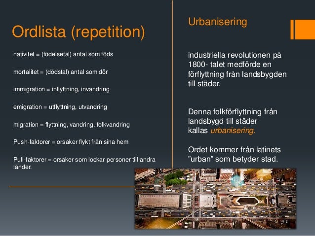 vad betyder urbanisering