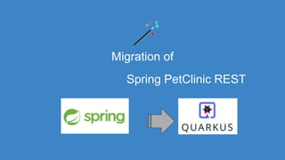 Migration of
Spring PetClinic REST
 