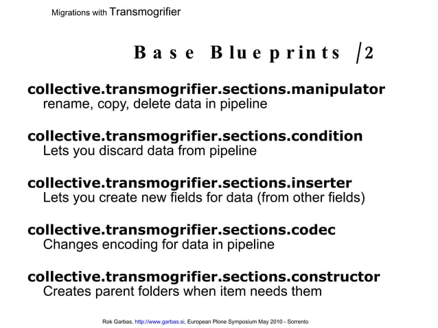 Migrations With Transmogrifier | ODP | Technology & Computing