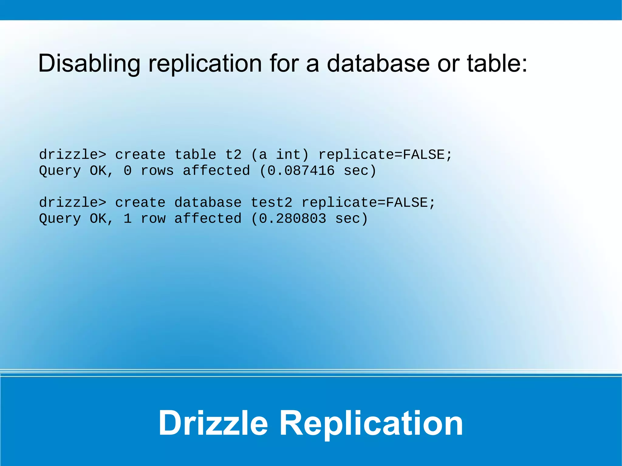 Protocol Existing Application libmysqlclient Drizzle New Application libdrizzle 