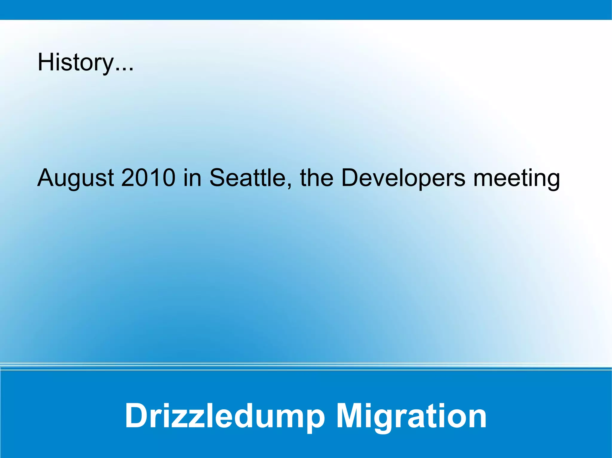 Drizzle Replication Disabling replication for a database or table: drizzle> create table t2 (a int) replicate=FALSE; Query OK, 0 rows affected (0.087416 sec) drizzle> create database test2 replicate=FALSE; Query OK, 1 row affected (0.280803 sec) 