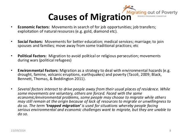 What are some reasons for immigration?