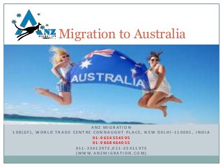 Migration to Australia

A N Z M I G R AT I O N
108(GF), WORLD TRADE CENTRE CONNAUGHT PLACE, NEW DELHI -110001, INDIA
91-9654554595
91-9868464055
011-23412972,011-23411975
( W W W. A N Z M I G R A T I O N . C O M )

 