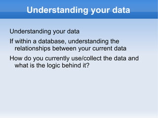Migration to a common format Commonly understandable data between the source and target