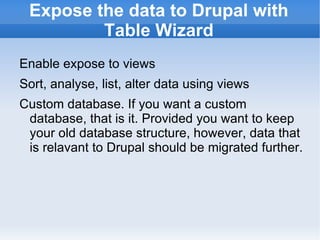 Process the data into database/required format