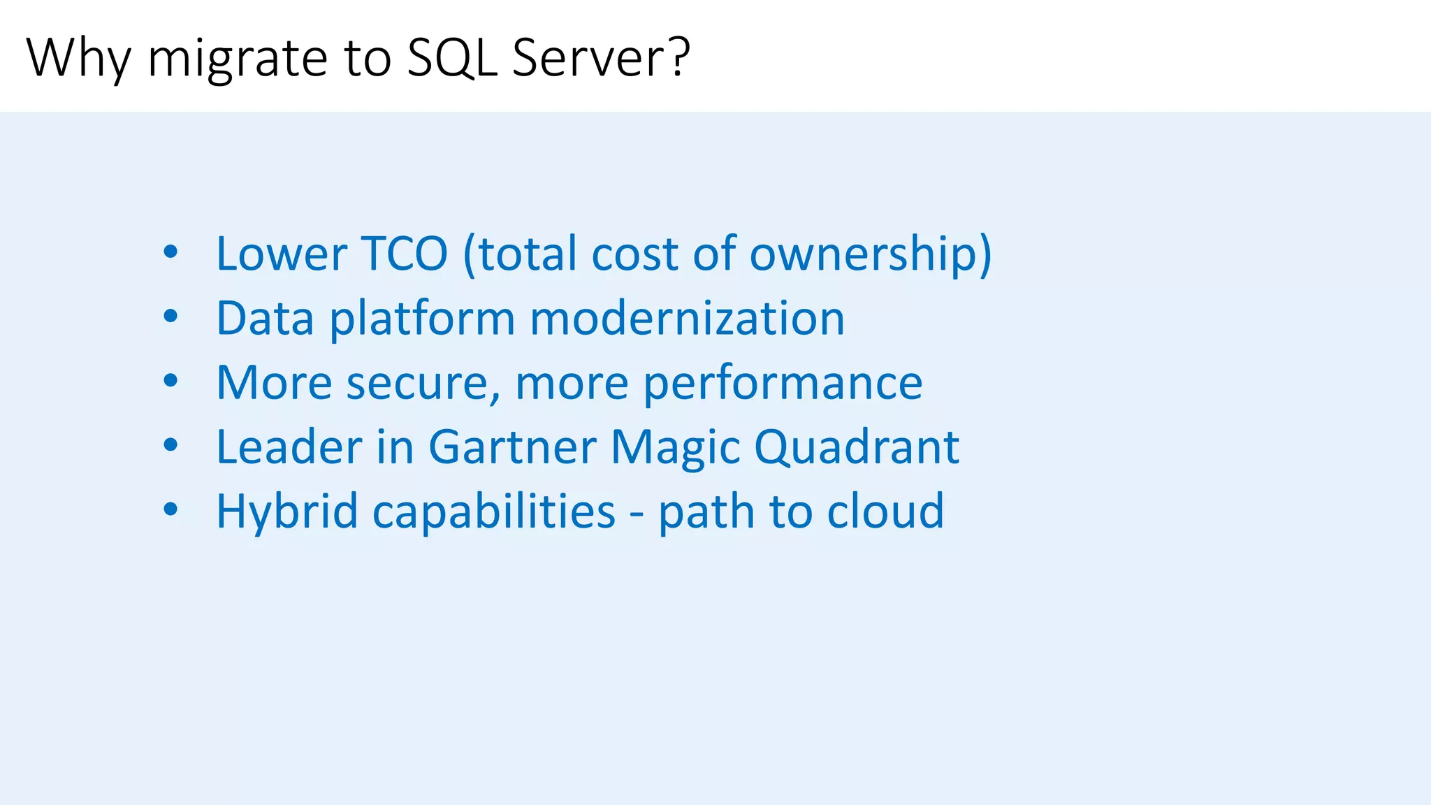 Migration to Modern SQL Server Platform | PPT