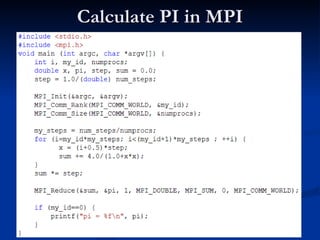 Calculate PI in MPI 