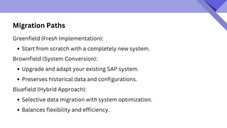 Sap Bluefield Implementation Migration to SAP S4HANA Transforming Business IT Systems | PDF