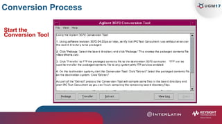 Conversion Process
Start the
Conversion Tool
 