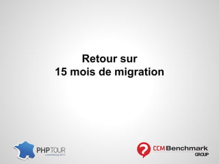Retour sur
15 mois de migration
 