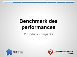 2 produits comparés
Benchmark des
performances
 