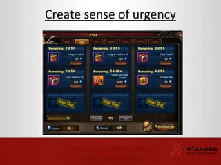 Create sense of urgency 
 