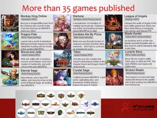 More than 35 games published 
 