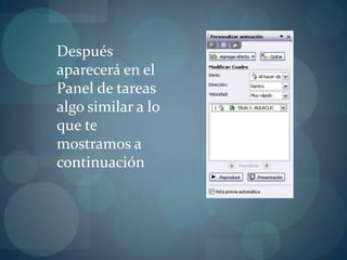 Después aparecerá en el Panel de tareas algo similar a lo que te mostramos a continuación