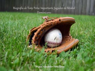 Biografía de Tony Peña: Importante Jugador de Béisbol
Dominicano
Miguel Alexander PérezPérez
 