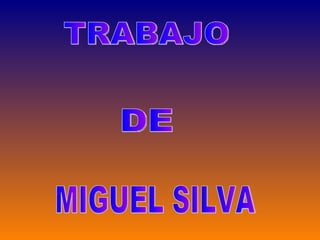 TRABAJO DE MIGUEL SILVA 